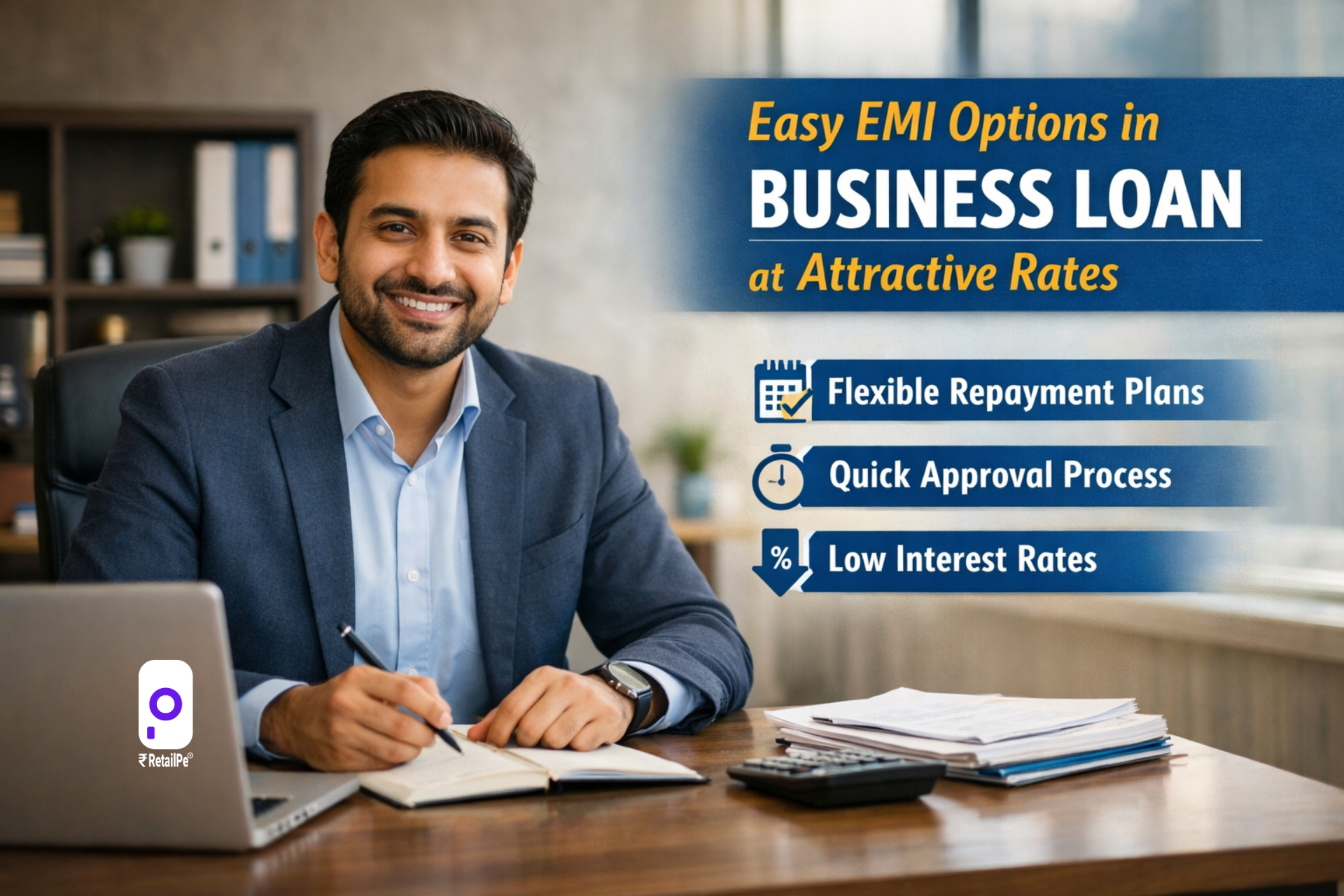 Easy EMI Options in Business Loan at Attractive Rates